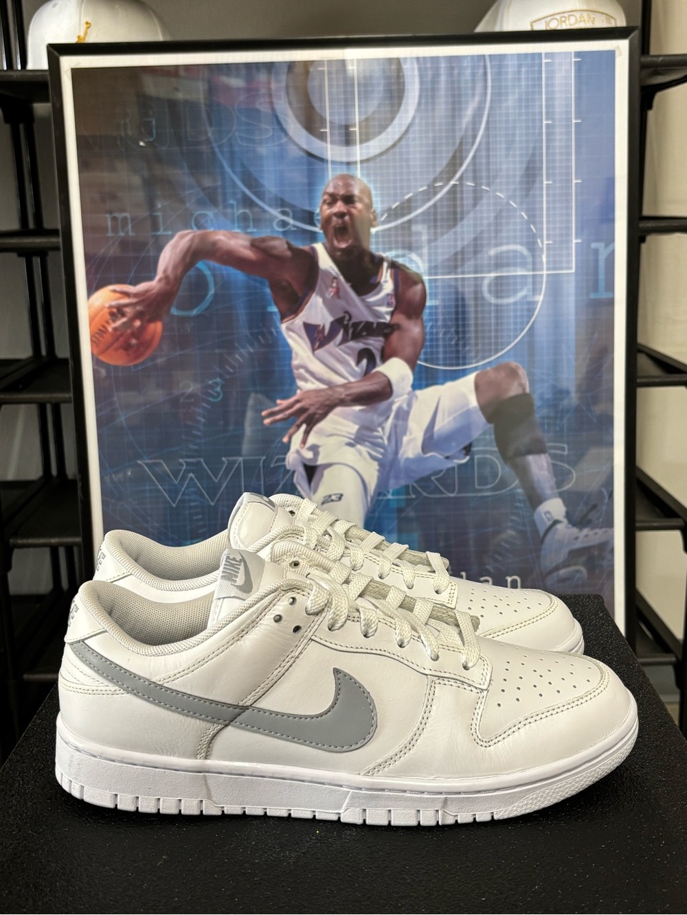 Women’s 11-Nike Dunk Low "Nike By You" Custom Mens Size 9.5 White Silver